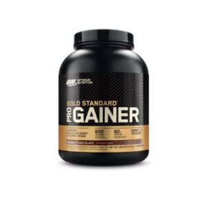 optimum nutrition gs pro gainers weight gainer protein powder,double rich chocolate, 5.09 pounds (packaging may vary)