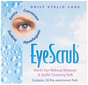 eye scrub sterile eye makeup remover & eyelid cleansing pads 30 ea (pack of 2)