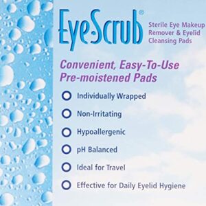 Eye Scrub Sterile Eye Makeup Remover & Eyelid Cleansing Pads 30 ea (Pack of 2)