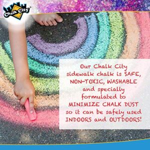 Regal Games Sidewalk Glitter Chalk, 20 Count Chalk, Jumbo Chalk, Washable, Art Set