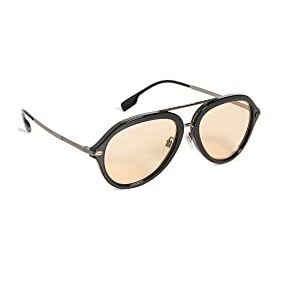 BURBERRY Jude Sunglasses, Black/Yellow, One Size