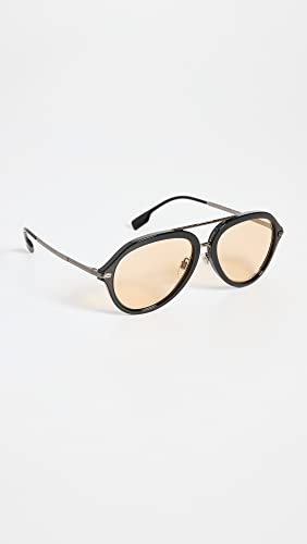 BURBERRY Jude Sunglasses, Black/Yellow, One Size