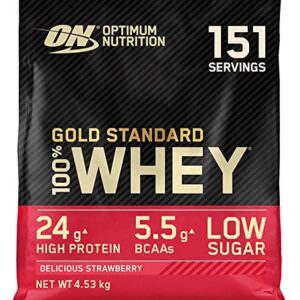 Optimum Nutrition Gold Standard 100% Whey Protein Powder, Vanilla Ice Cream, 10 Pound (Packaging May Vary)