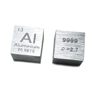 lingxuinfo high purity 4n aluminum cube pure al block 10mm 99.9% pure for element collection lab experiment material hobbies