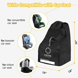 YOREPEK Car Seat Travel Bag Backpack, Universal Car Seat Bags for Air Travel Fits Convertible,Booster,Infant Carseat, Durable Carseat Travel Cover, Gate Check Bag for Car Seats, Baby Travel Essential