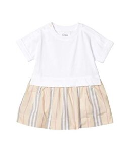 burberry kids baby girl’s baby-ruby dress (infant/toddler) white 6 months