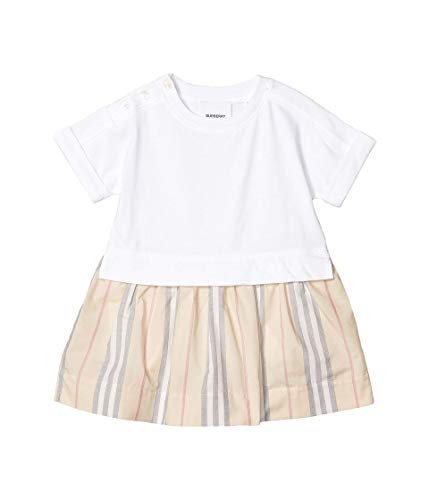 BURBERRY Kids Baby Girl's Baby-Ruby Dress (Infant/Toddler) White 6 Months