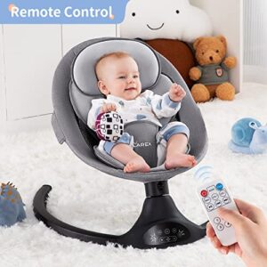 Baby Swing for Infants | Electric Bouncer for Babies,Portable Swing for Baby Boy Girl,Remote Control Indoor Baby Rocker with 5 Sway Speeds,3 Seat Positions,10 Music and Bluetooth