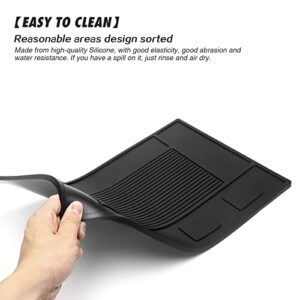 MoyRetty Magnetic Barber Organizer Mat for Clippers - Professional Anti-Slip Heat Resistant Silicone Pad with Salon Station Accessories for Hair Stylist Clippers Supplies (Black)