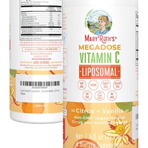 maryruth organics vitamin c liquid liposomal for women & men | 500mg vitamin c liquid | sugar free | vitamin for immune support & overall health | vegan | non-gmo | gluten free | 7.6 fl oz