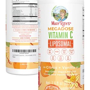 MaryRuth Organics Vitamin C Liquid Liposomal for Women & Men | 500mg Vitamin C Liquid | Sugar Free | Vitamin for Immune Support & Overall Health | Vegan | Non-GMO | Gluten Free | 7.6 Fl Oz