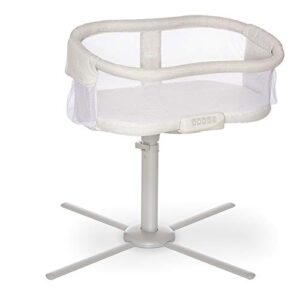 halo bassinest swivel sleeper, baby bassinet, soothing center with nightlight, vibration and sound, premiere series, pebble
