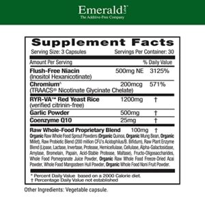 Emerald Labs Cholesterol Health - Featuring CoQ10, Flush-Free Niacin, RYR-VA, and Garlic for Heart and Circulatory Support - 90 Vegetable Capsules