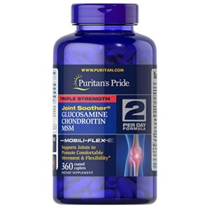 puritan’s pride glucosamine, chondroitin & msm joint soother-2 per day formula, tablet