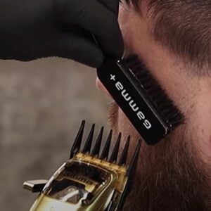 GAMMA+ Professional Barber Fade Brush, Beard Brush, Cleaning Brush for Clipper Tools