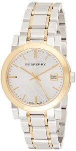 burberry silver dial two-tone silver and gold-tone bracelet ladies watch bu9115