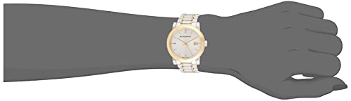 Burberry Silver Dial Two-tone Silver and Gold-tone Bracelet Ladies Watch BU9115