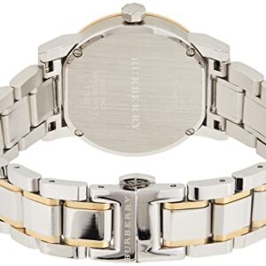 Burberry Silver Dial Two-tone Silver and Gold-tone Bracelet Ladies Watch BU9115