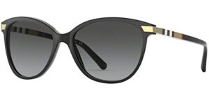 burberry be 4216 3001t3 black plastic cat-eye sunglasses grey gradient, polarized lens