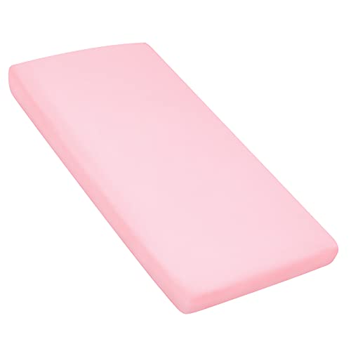 Nap Mat Sheet 24" x 48" x 4" Fitted Preschool Day Care Rest Mat Cover, Soft & Breathable Microfiber Baby Sheets for ECR4Kids Mat, Regalo My Cot Portable Toddler Bed and Joovy Travel Cot, Pink