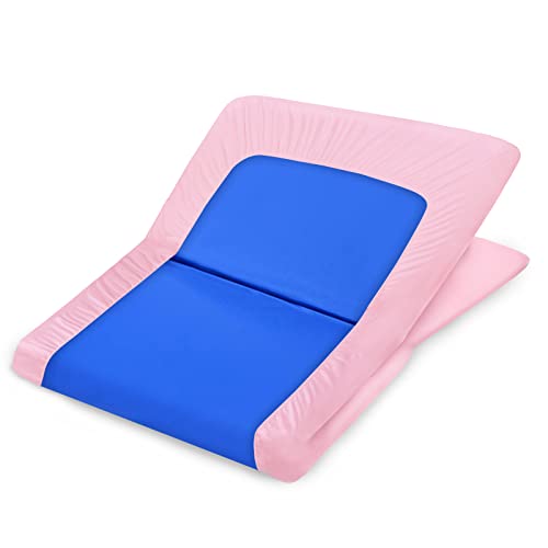 Nap Mat Sheet 24" x 48" x 4" Fitted Preschool Day Care Rest Mat Cover, Soft & Breathable Microfiber Baby Sheets for ECR4Kids Mat, Regalo My Cot Portable Toddler Bed and Joovy Travel Cot, Pink