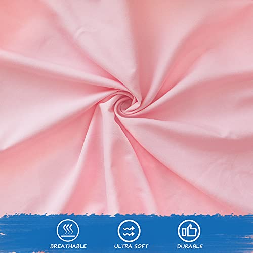 Nap Mat Sheet 24" x 48" x 4" Fitted Preschool Day Care Rest Mat Cover, Soft & Breathable Microfiber Baby Sheets for ECR4Kids Mat, Regalo My Cot Portable Toddler Bed and Joovy Travel Cot, Pink