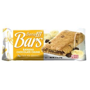 j and j snack banana chocolate chunk readi bake benefit breakfast bar — 48 per case.