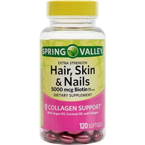 spring valley hair skin nail biotin, oil, 120ct