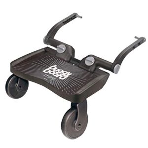 lascal buggyboard mini universal stroller board, black, fits 90% of strollers including uppababy, baby jogger, bugaboo, no need for a double stroller for infant and toddler, max weight 66 lbs.