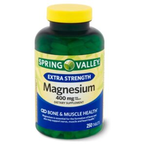 only 1 in pack spring valley magnesium 400 mg, 250 tablets by spring valley