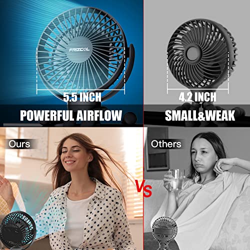 Portable Stroller Fan, Use As Power Bank, 65H 12000mAh Battery Operated Fan Flexible Tripod Baby Car Seat Fan, Personal Mini Handheld/Desk/Small Clip On Fans For Stroller, Carseat, Beach, Bed, Camping