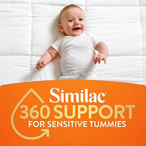 Similac 360 Total Care Sensitive Infant Formula, with 5 HMO Prebiotics, for Fussiness & Gas Due to Lactose Sensitivity, Non-GMO, Baby Formula Powder, 30.2-oz Can (Case of 6)