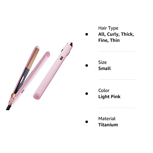 TYMO Flat Iron Hair Straightener and Curler 2 in 1 with 10s Fast Heating, 1 Inch Professional Titanium Straightening Curling Iron with 32 Adjustable Temp and Automatic Shut Off