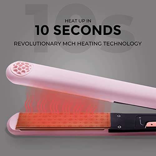 TYMO Flat Iron Hair Straightener and Curler 2 in 1 with 10s Fast Heating, 1 Inch Professional Titanium Straightening Curling Iron with 32 Adjustable Temp and Automatic Shut Off