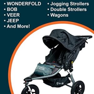 Extra Large - Heavy Duty Stroller Gate Check Bag | Waterproof | Compatible with: WONDERFOLD, BOB, VEER, JEEP WAGON, ETC. | Fits most car seats, stroller wagons, double and Jogging Strollers