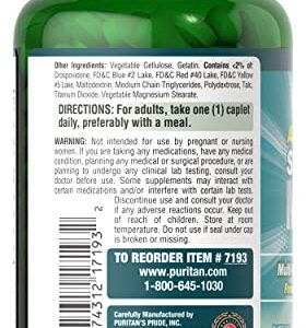 Puritans Pride Abc Plus Senior Multivitamin Multi-mineral Formula Caplets, 240 Count