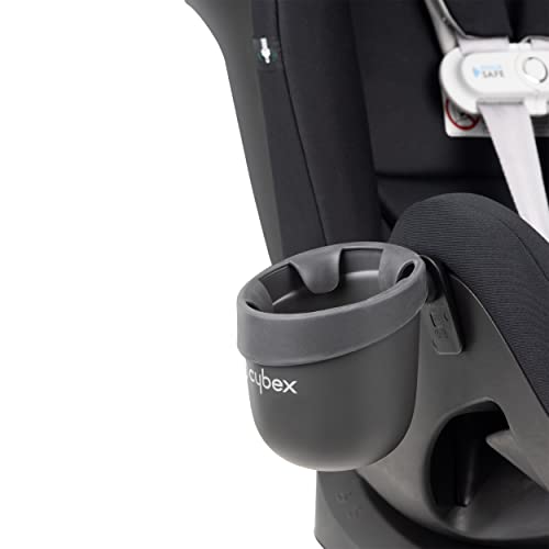 CYBEX Eternis S with SensorSafe, Convertible Car Seat for Birth Through 120 Pounds, Up to 10 Years of Use, Chest Clip Syncs with Phone for Safety Alerts, Toddler & Infant Car Seat, Lavastone Black