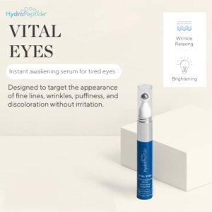 HydroPeptide Vital Eyes, Instant Awakening Serum, Cooling Rollerball, Hydrate and Brighten, 0.3 Ounce