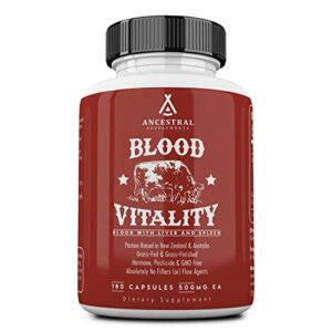 ancestral supplements blood vitality (w/blood, liver, spleen) — supports life blood, bioavailable heme iron, energy and exercise performance