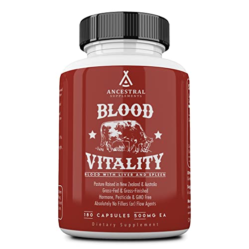 Ancestral Supplements Blood Vitality (w/Blood, Liver, Spleen) — Supports Life Blood, Bioavailable Heme Iron, Energy and Exercise Performance