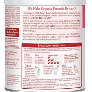 Baby's Only Organic LactoRelief with DHA & ARA Toddler Formula, 12.7 Oz (Pack of 1) | Non GMO | USDA Organic | Clean Label Project Verified | Lactose Sensitivity