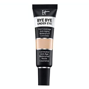 it cosmetics bye bye under eye full coverage concealer – for dark circles, fine lines, redness & discoloration – waterproof – anti-aging – natural finish – 20.0 medium (n), 0.4 fl oz