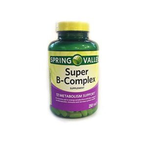 spring valley super b-complex, metabolism support, 250 tablets