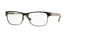 burberry be 1289 1007 black metal rectangle eyeglasses 55mm