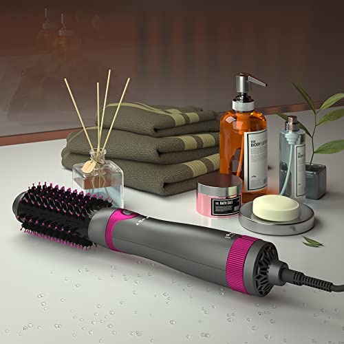 Hair Dryer Brush Blow Dryer Brush Salon Styler Hair Dryer and Volumizer with Three Interchangeable Barrels, Hot Air Brush Kit | Replacement Parts Orderable