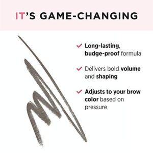 IT Cosmetics Brow PowerFULL, Universal Taupe - Universal Eyebrow Pencil with Triangular Tip - Delivers Bold Volume & Shaping - Budge-Proof Formula - Built-In Spoolie - 0.012 oz