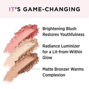 IT Cosmetics Your Most Beautiful You Anti-Aging Matte Bronzer, Radiance Luminizer & Brightening Blush Palette - With Hydrolyzed Collagen, Silk & Peptides - How-To Guide Included