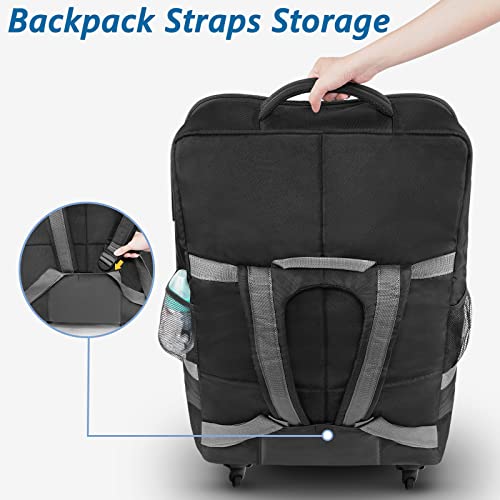 Car Seat Travel Bag with Wheels, Padded Car Seats Backpack, Large Durable Carseat Travel Bag for Airplane, Airport Gate Check Bag, Carseat Cover Bag with Padded Shoulder Strap, Gift for New Parents