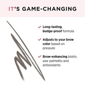 IT Cosmetics Brow Power, Universal Taupe - Universal Eyebrow Pencil - Mimics the Look of Real Hair - Budge-Proof Formula - With Biotin, Saw Palmetto & Antioxidants - 0.0056 oz