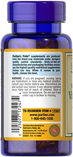 Puritans Pride Vitamin D3 250 mcg (10,000 IU)-200 Softgels, White